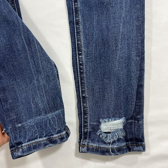 Express Stretch Denim Perfect High Rise Ankle Legging Distressed Skinny Size 0R - Picture 6 of 12